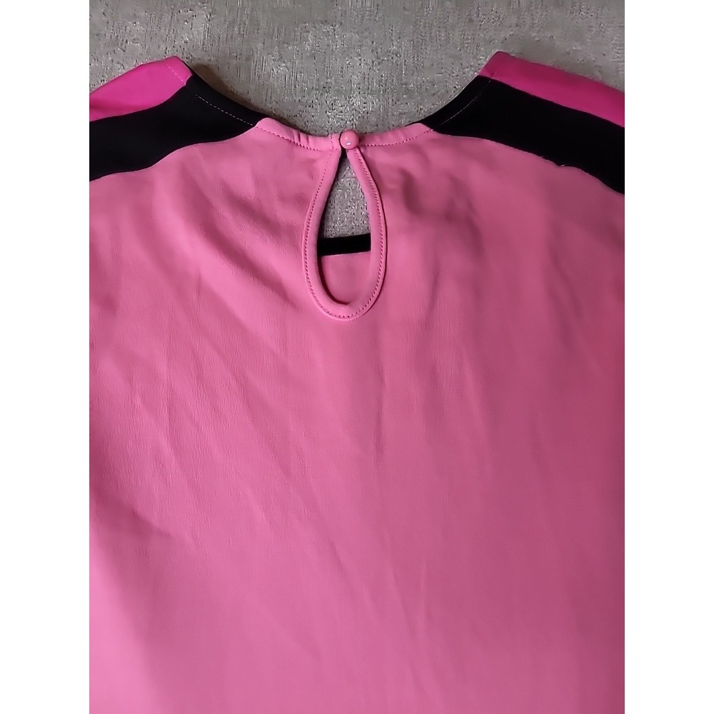 New York And Company Pink & Black Color Block Fit & Flare Womens Small Dress - Picture 11 of 14